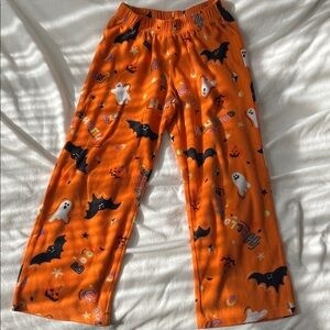 Halloween Themed Kids Pajama Bottoms - Orange
